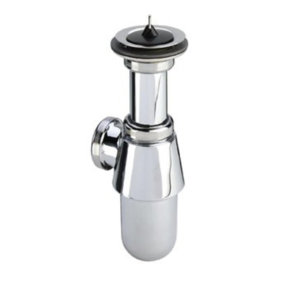 Viega siphon à gobelet pour bonde sans tube mural 6/4 avec rosace chrome