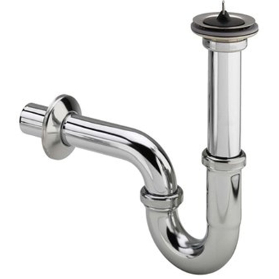 Viega siphon à tube avec tuyau mural 5/4 avec rosace avec tube réglable 120mm chrome