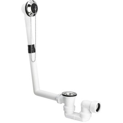 Viega tuyau siphon pour baignoires standard avec sortie 64 avec coude de  sortie 45 avec pièce de raccordement d 40 d 50 mm pp blanc