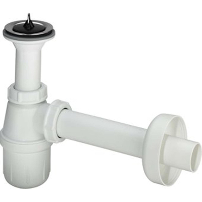 Viega siphon à culot en plastique avec tuyau mural 5/4 avec rosace