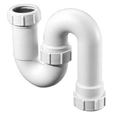 McAlpine Siphon tubulaire en plastique modèle S avec marque de qualité komo 5/4 x32mm