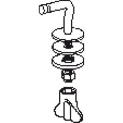 Pressalit 300 charnière fixe par paire pour Sphinx 300 cuvette au sol inox