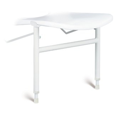 Handicare Linido ensemble double de pieds d''appui pour sièges de douche inox revêtu blanc