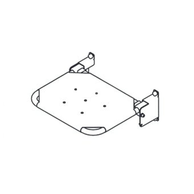 Handicare Handicare Linido siège de douche avec profondeur d’assise réduite (mur à bord avant 375 mm) inox blanc