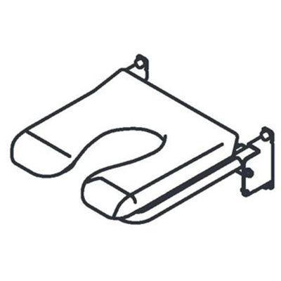 Handicare Handicare Linido siège de douche avec assise souple (mur à bord avant 500 mm) inox blanc
