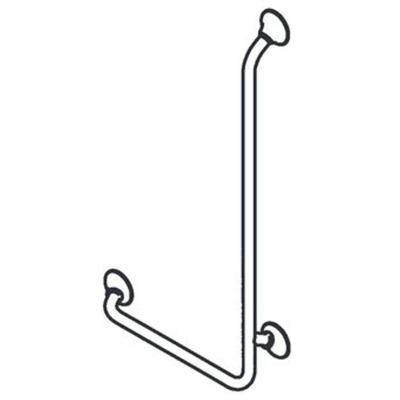 Handicare Handicare Linido barre d'appui murale 90° 50x100cm modèle A inox blanc