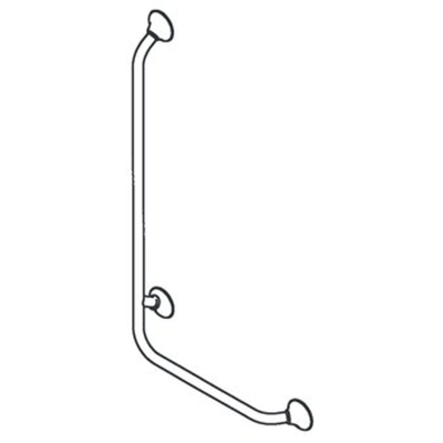 Handicare Handicare Linido barre d"appui murale 90° 50x100cm modèle B inox blanc