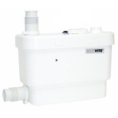Sanibroyeur Sanivite Pompe eau sale pour douche/lavabo/lave-linge/bidet/cuisine blanc