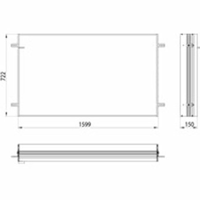 Emco Prime 2 cadre de montage pour armoire de toilette encastrée 160cm