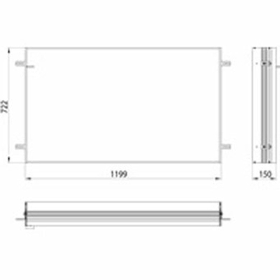 Emco Prime 2 cadre de montage pour armoire de toilette encastrée 120cm