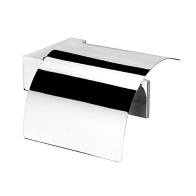Geesa Modern Art Toiletrolhouder met klep Chroom