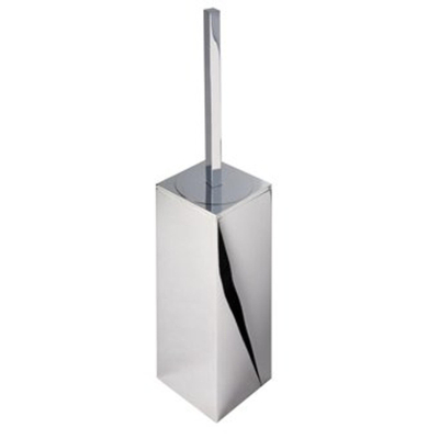 Geesa Modern Art Brosse de WC avec support Chrome (tête de brosse blanche)