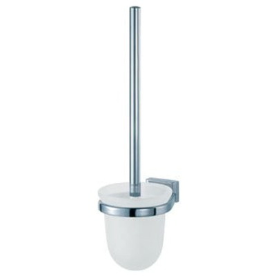 Brosse de toilette Geesa Hotel avec support Chrome (tête de brosse blanche)