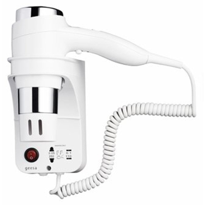 Geesa Hairdryer sèche-cheveux 3 positions blanc/chrome