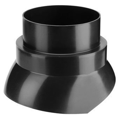 Burgerhout glijschaal model F Ø100mm 25-45° PP type F120 skyline 60/100 rookgas/vent. zwart
