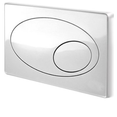 Rezi Basic Plaque de commande - multi double chasse - commande frontale - blanc