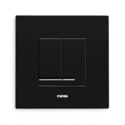 Wisa XS Panneau de commande - carré - 16x16x1 - double chasse - plastique - noir