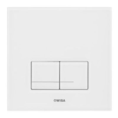 Wisa XS Panneau de commande - carré - 16x16x1 - double chasse - verre - blanc