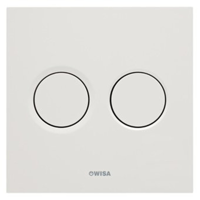 Wisa Luga plaque de commande plastique pneumatique 16x16cm avec double chasse pour élément WC XS chromé brillant