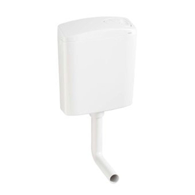 Wisa 336 laaghangend reservoir - 33.8x13.4x33.8cm - dubbele spoeling - 3/6 liter - wit