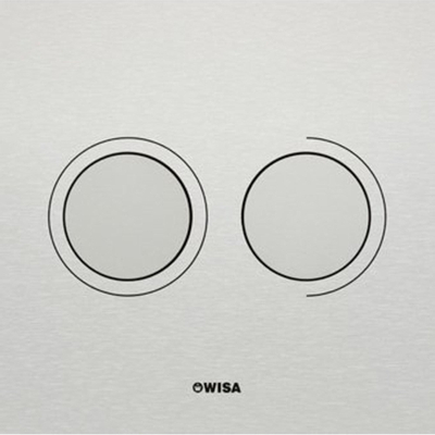 Wisa Luga plaque de commande aluminium pneumatique 16x16cm avec double chasse pour élément WC XS noir