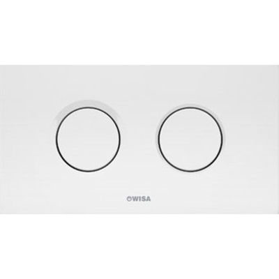 Wisa Juno plaque de commande plastique pneumatique 208x111mm avec double chasse pour élément WC XT blanc