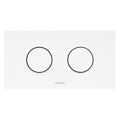 Wisa Juno plaque de commande plastique pneumatique 208x111mm avec double chasse pour élément WC XT finition chrome mat