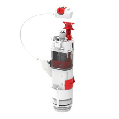 Plieger bodemventiel - voor inbouwreservoir - met 1 kabel