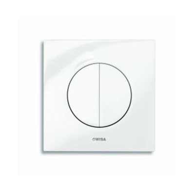 Wisa Maro Plaque de commande carrée plastique dualflush DF chrome brillant