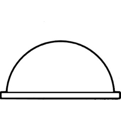 Rezi demi-balle en caoutchouc pour garniture de bouton-poussoir BB4341 Ø57mm