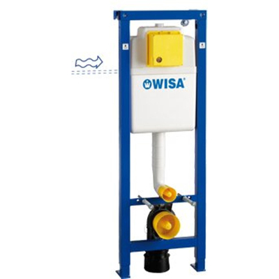 Wisa XS élément WC avec commande frontale raccordement d'eau 16x2 intérieur h112-132xb38xd14-20cm