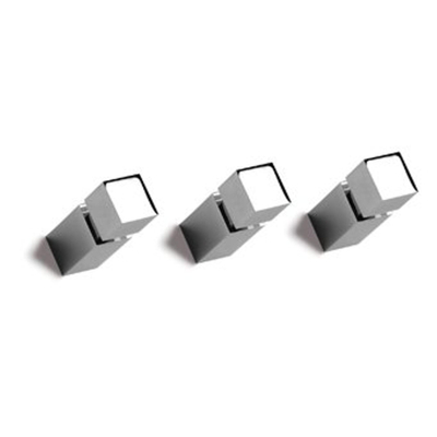 Vasco Carre Porte-serviette 2.4x6.5cm bouton carré pour radiateur Carre chromé