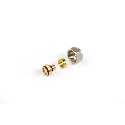Vasco koppeling euroconus 3/4 16x2mm t.b.v. pex-meerlagenbuis vernikkeld