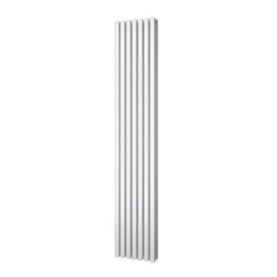 Plieger Siena designradiator verticaal dubbel 1800x318mm 1096W parelgrijs (pearl grey)