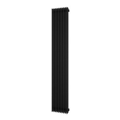 Plieger Antika Retto designradiator verticaal middenaansluiting 1800x295mm 994W zwart grafiet (black graphite)