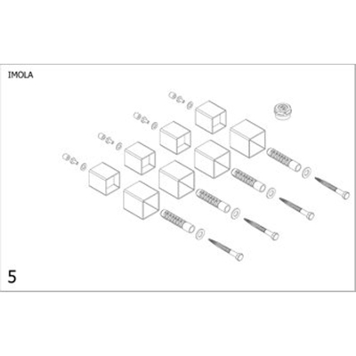Plieger bevestigingsset designradiator Imola mat zwart 7250554