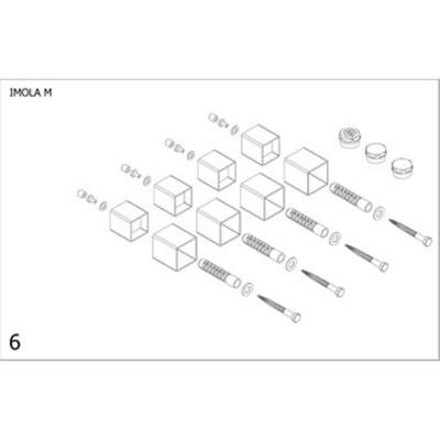 Plieger Imola M bevestigingsset designradiator Imola M wit