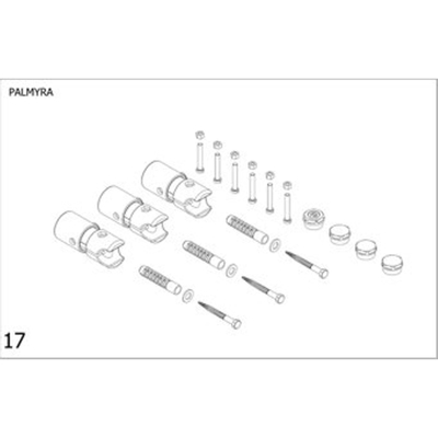 Plieger Palmyra bevestigingsset designradiator Palmyra wit