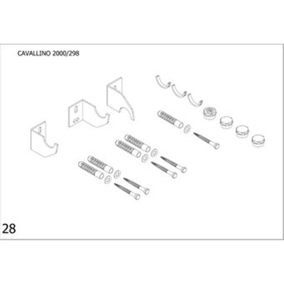 Plieger Cavallino bevestigingsset designradiator enkel Cavallino breedte 298mm mat wit