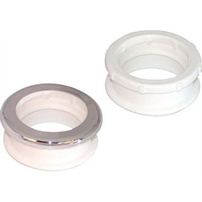 Mület Raccord de tuyau de chute pour réservoir bas 44x55mm avec rosace chrome