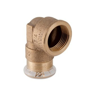 Geberit Mapress persfitting - water - overgangsknie - 90 graden - met binnendraad - 22-1/2F - koper