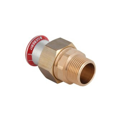 Geberit Mapress Raccord 3 pièces à joint plat galvanisé 22 mm 3/4 filetage extérieur