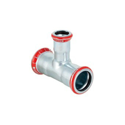 Geberit Mapress T stuk verzinkt verlopend - 22 - 15 - 22mm