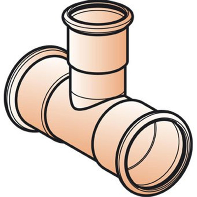 Geberit Mapress koper T-stuk verlopend - 22x22x15mm - koper