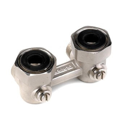 Comap Bloc de raccordement inférieur 2 tuyaux coudé 3/4 xM22