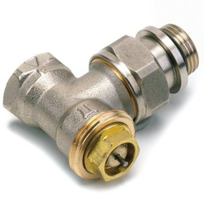 Comap Sar robinet thermostatique de radiateur avec raccord à écrou libre auto-étanche 1/2 coudé Kvs = 16 m3/h