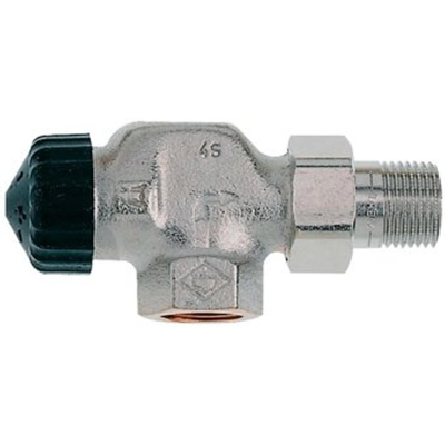 Heimeier Robinet thermostatique de radiateur 1/2 équerre inversée Kvs 1,85 m3 h faible résistance