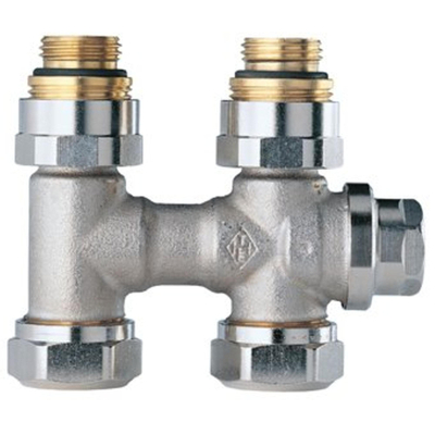 Heimeier Vekolux bloc inférieur 2 tuyaux 1/2 50mm droit pour radiateur bi.dr.