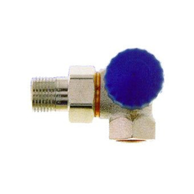 Heimeier Robinet d'arrêt thermostatique pour radiateur 1/2 double équerre RE Kvs 1,85 m3 h faible résistance