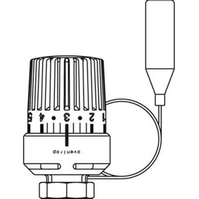 Oventrop Tête thermostatique Uni LH capteur à distance M30x15 capillaire 2m anti-vol sans position zéro blanc